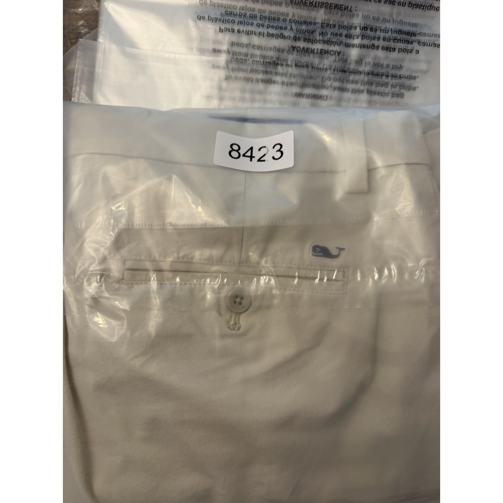Vineyard Vines Performance Pants Mens 36x30 White Straight Stretch Chino Golf - Picture 10 of 10